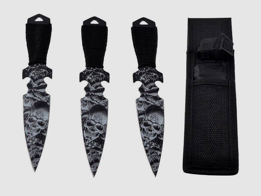 Zombie Dead Wurfmesserset inklusive Nylonetui