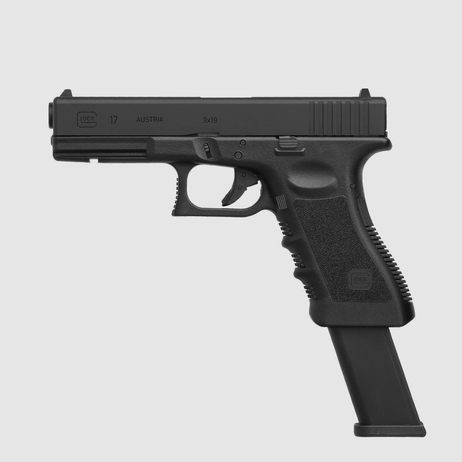 Komplettset Glock 17 Softair-Pistole Kaliber 6 mm BB Gas Blowback (P18)