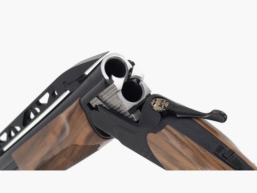 Huglu TRP DLX Bockflinte High Rib, verstellbare Schiene , Kal. 12/76, 76cm Lauf, Schwarz