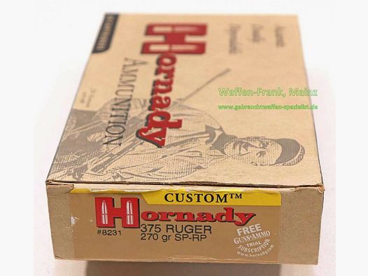 Hornady / USA Büchsenpatronen/ Custom .375 Ruger