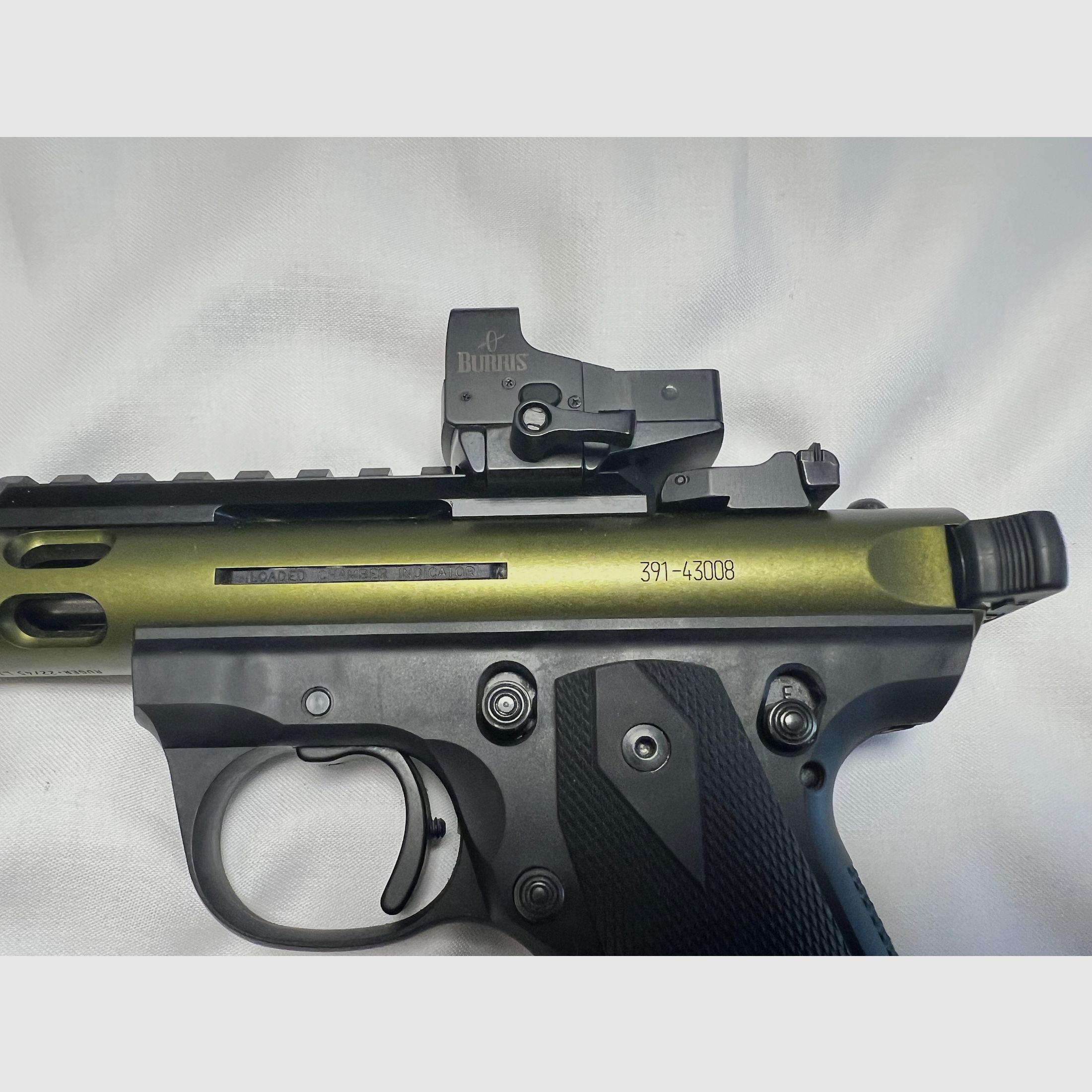 Ruger 22/45 Lite .22 lfB – pistolet kat. B + Burris FastFire III + 8 magazynków – broń dziedziczona Vorarlberg, zdjęcie 6 z 7