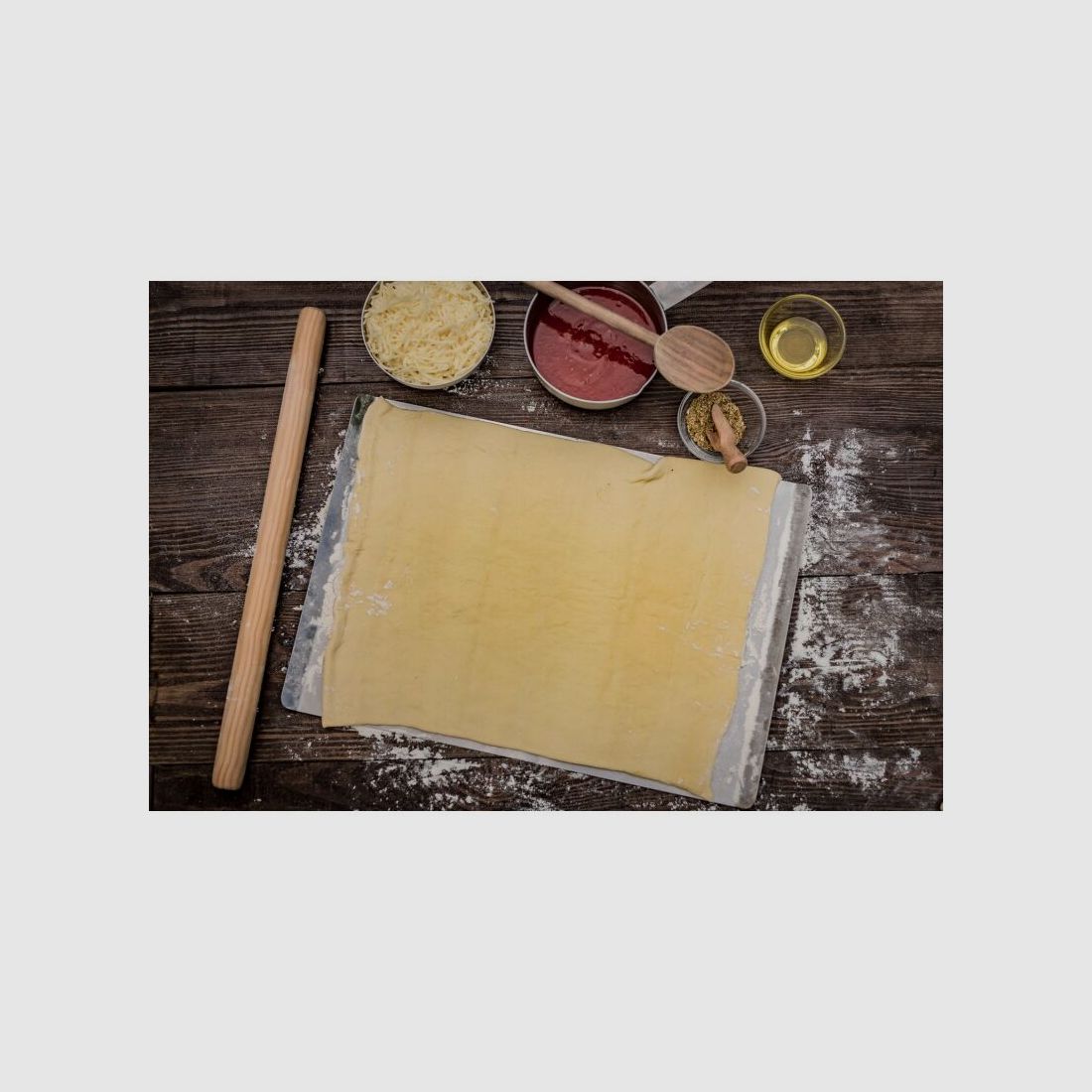 Grillfürst Pizzablech Edelstahl rechteckig 30 x 40 cm