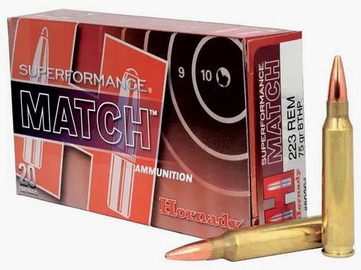 HORNADY .223 Rem BTHP SPF 75 grs rifle ammunition