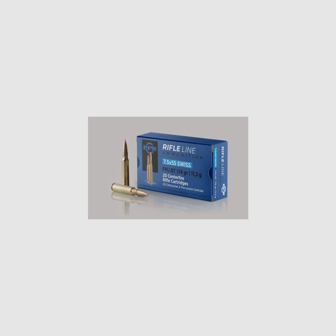 PPU 7,5×55 Swiss 174gr FMJ – 20er