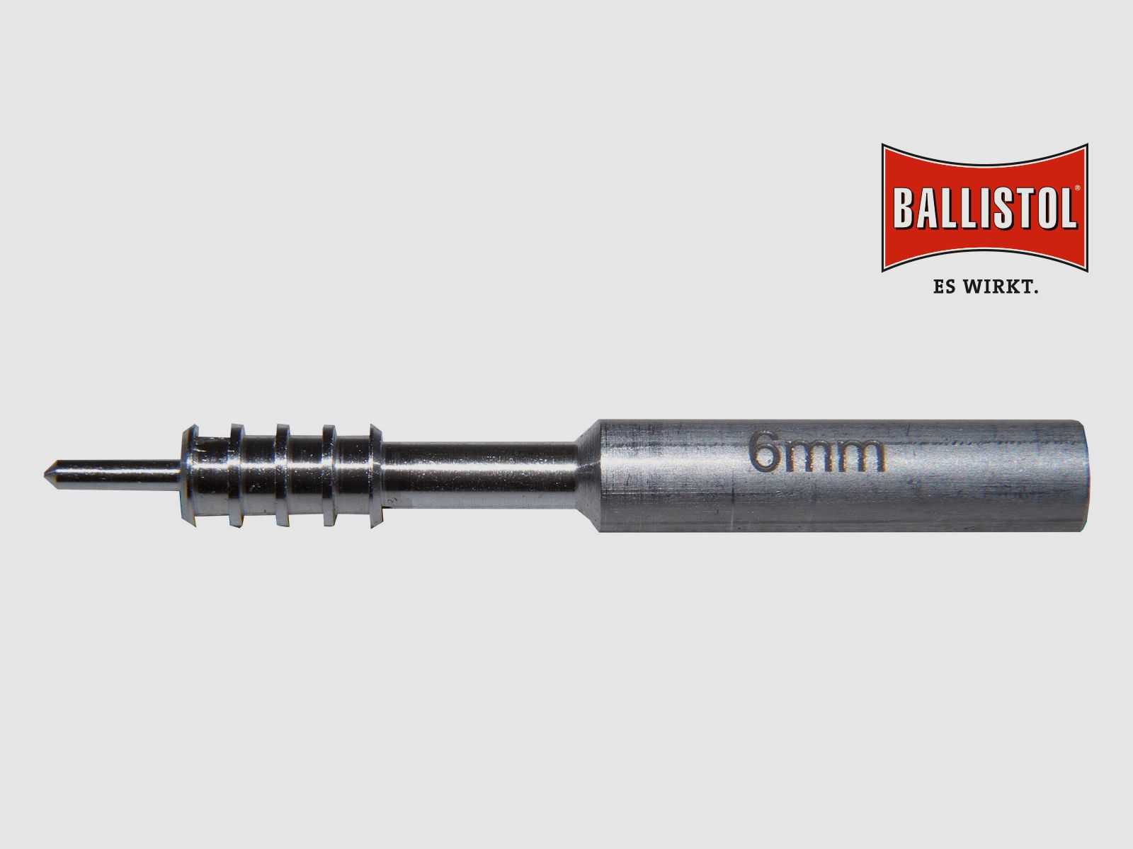 Adaptador de parche Ballistol de aluminio, Ø 6,0 mm (rosca interna de 1/8")