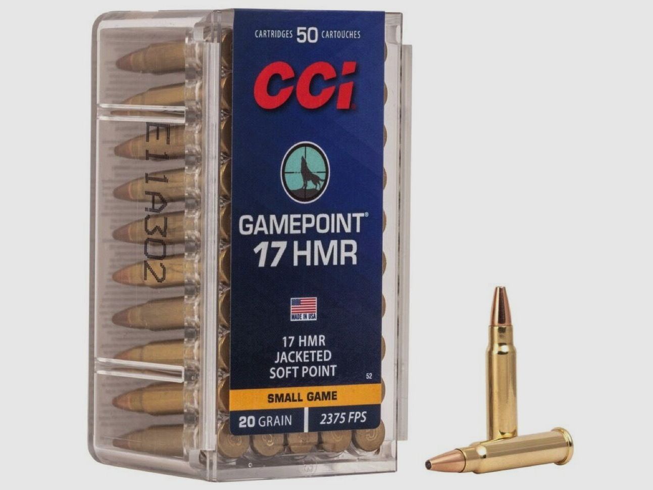 CCI Gamepoint JSP 20grs 50uds .17HMR