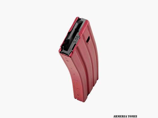 CARICATORE – DURAMAG Caricatore Speed AR15 .223R./5.56 Inf. 30 colpi, Anod. Rosso, T360, Elevatore Nero, Molla Everflex