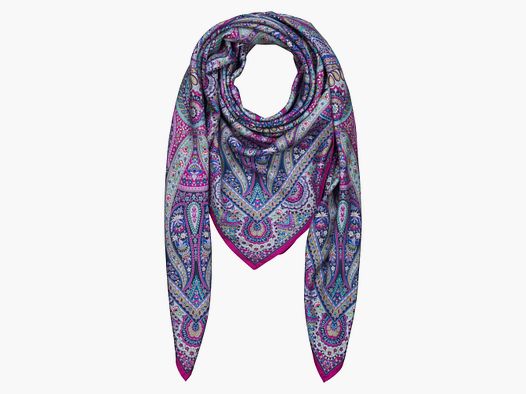 Écharpe en pure soie twill roulée avec finition sandwashed – Fuchsia