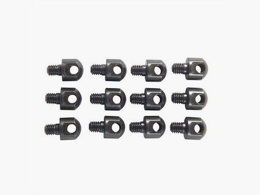 UNCLE MIKES Stud de anilla portafusil Dome 10-32X1/4″, pack de 12
