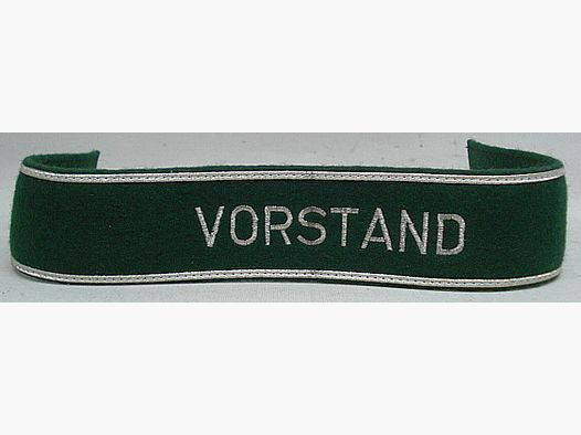 Ärmelstreifen Vorstand - silberner Druckschrift