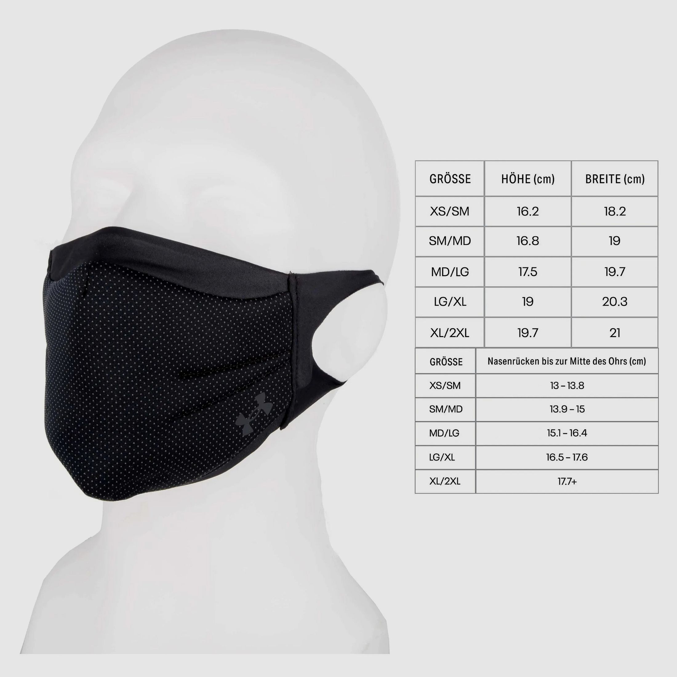 Mund-Nasenbedeckung SportsMask Corporate schwarz