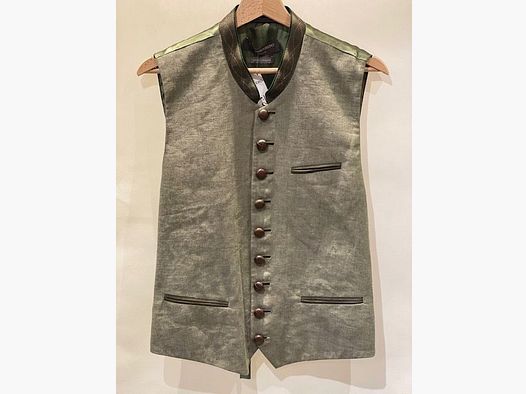 Gilet in lino Von Dörnberg in khaki