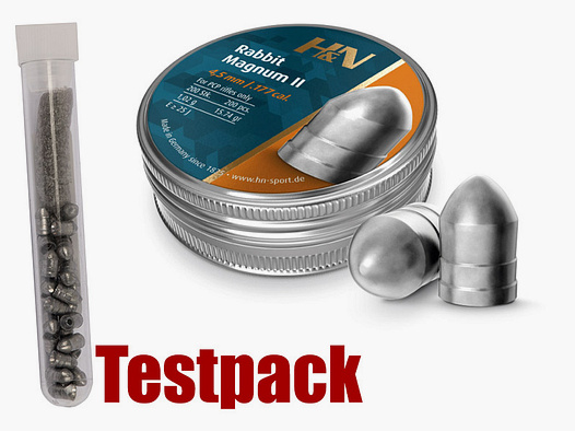 Testpack Spitzkopf Diabolos H&N Rabbit Magnum II Kaliber 4,5 mm 1,02 g glatt Jagd 30 StĂĽck