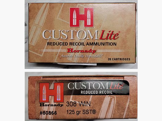 Hornady Custom Lite 125gr 308