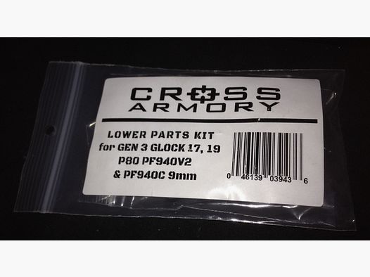 Glock 17/19 Gen3 Lower Parts Kit, Cross Armory