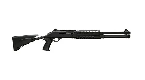 BENELLI M4 T-Pro Black, 12/76, Lauflänge 470mm, Teleskopschaft mit Pistolengriff, 6 Schuss Long Tube