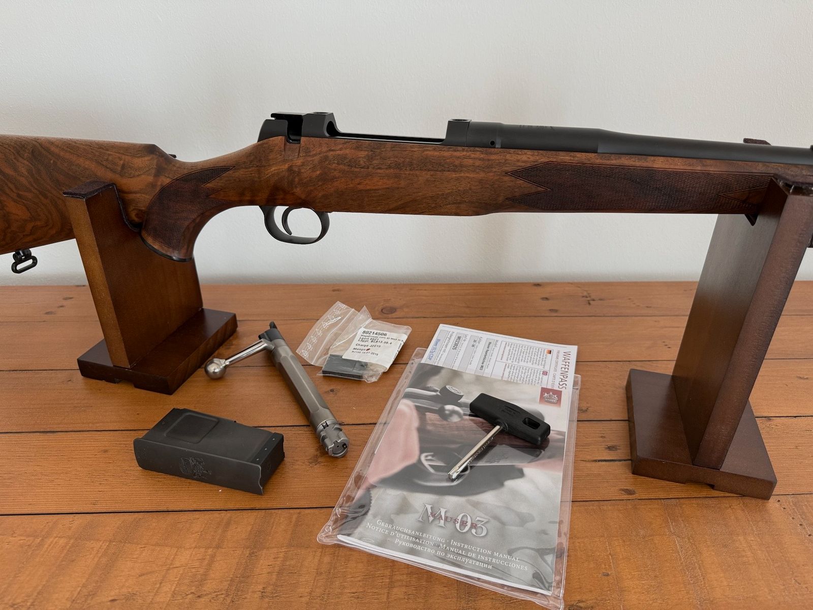 Mauser M03 EXPERT Rifle repetidora Cal. 30-06 HK 5 roscas de boca originales M 03