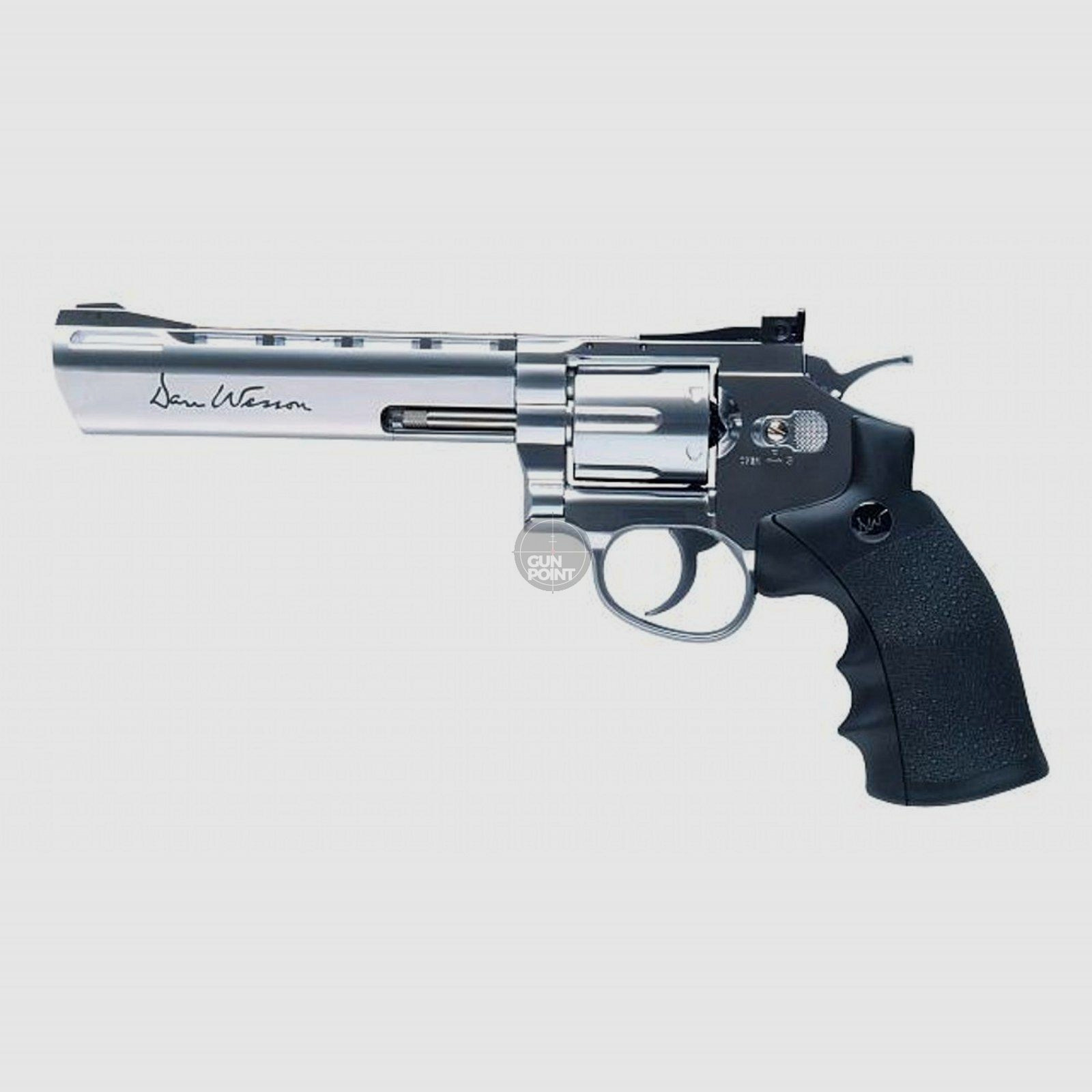Softair - Revolver - DAN WESSON 6" CO2 NBB silber - ab 18, ber 0,5 Joule