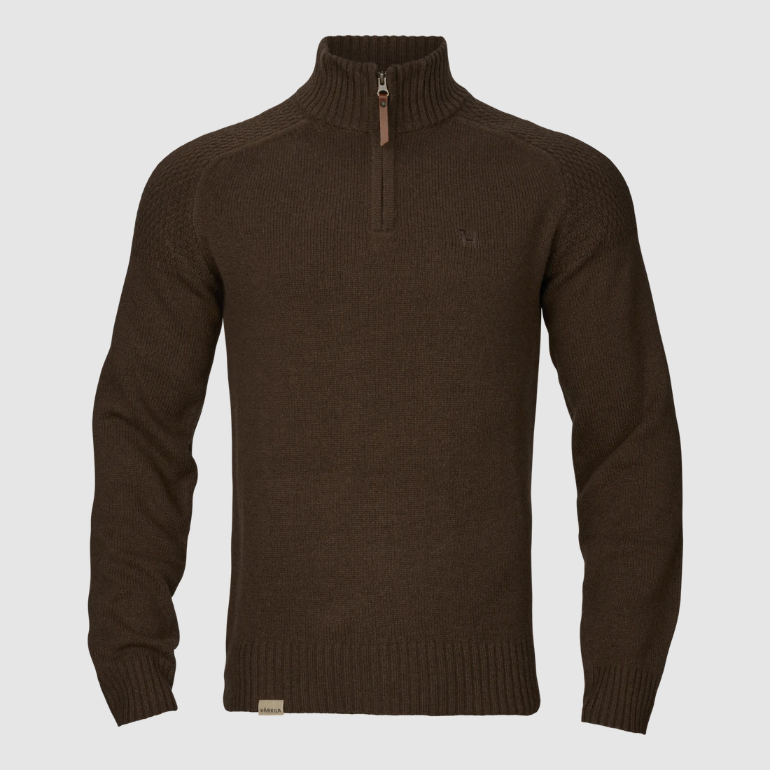 Härkila Vincent Merino Suéter de Media Cremallera Hombre Demitasse marrón M