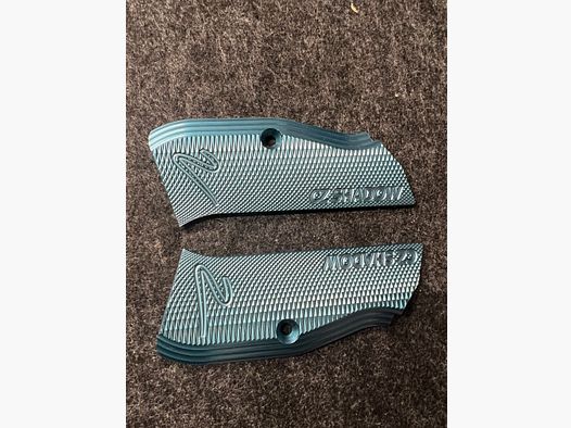CZ Shadow 2 original aluminum grip panels blue (palm swell / large)