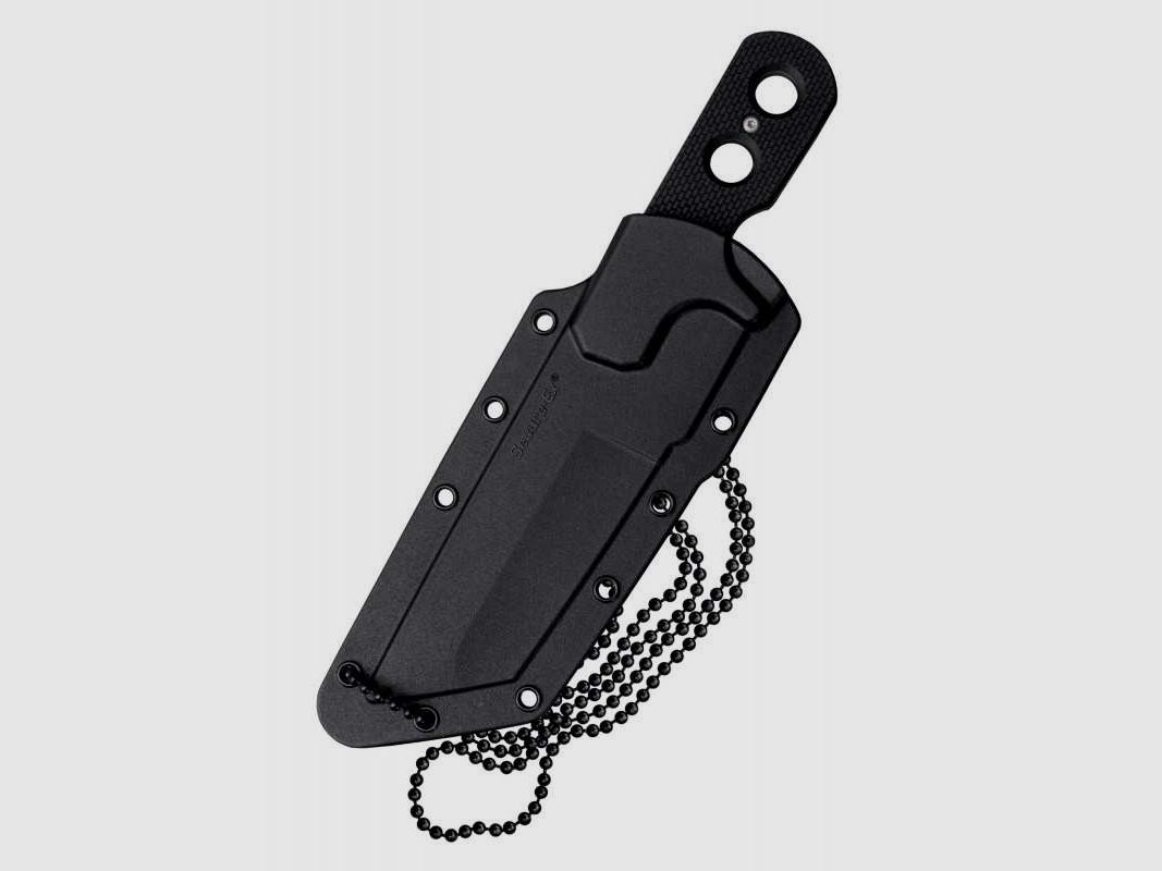 Cold Steel Mini Tac Tanto Neck Knife, Halsmesser mit gezahnter Klinge