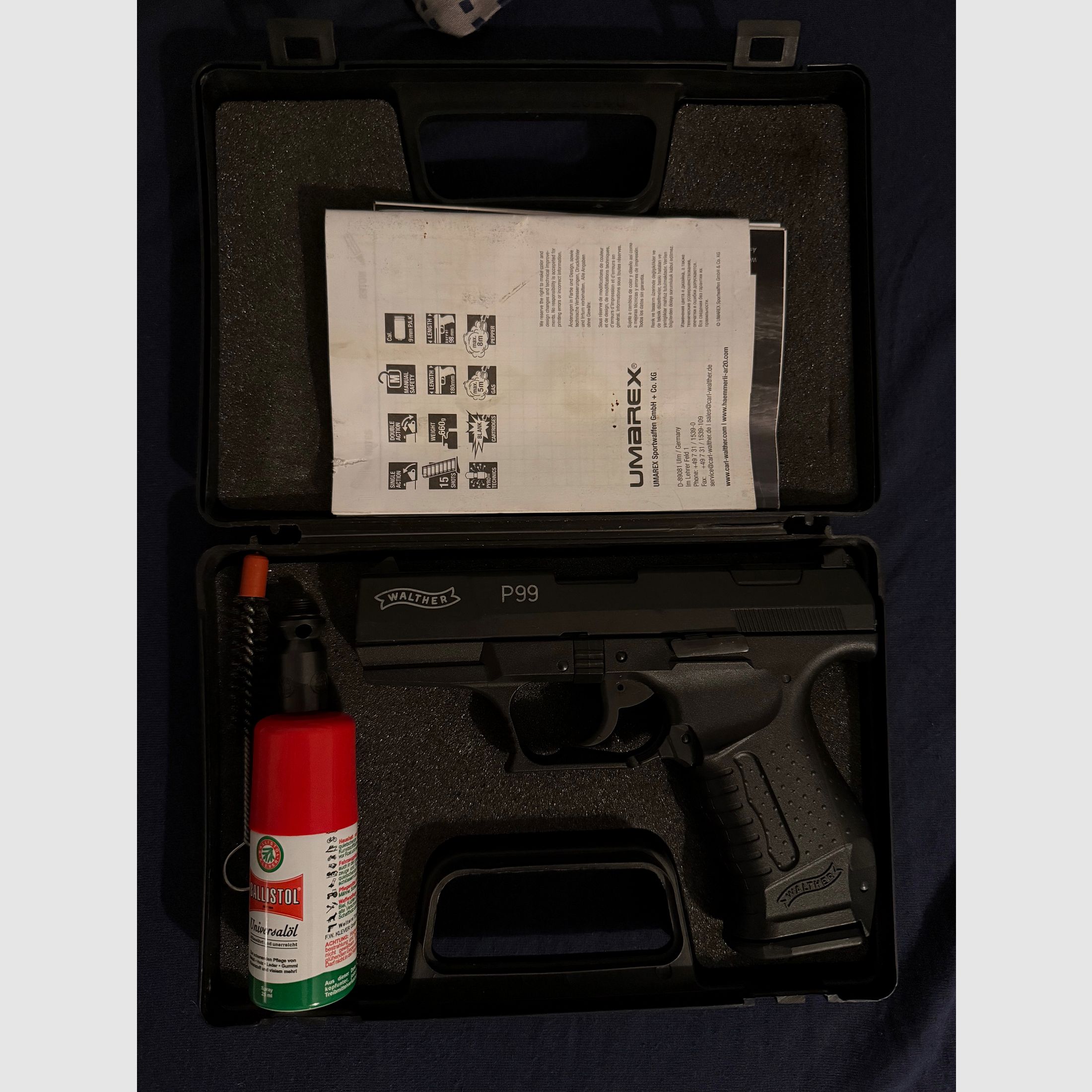 Walther P99 Umarex blank firing pistol – well maintained condition