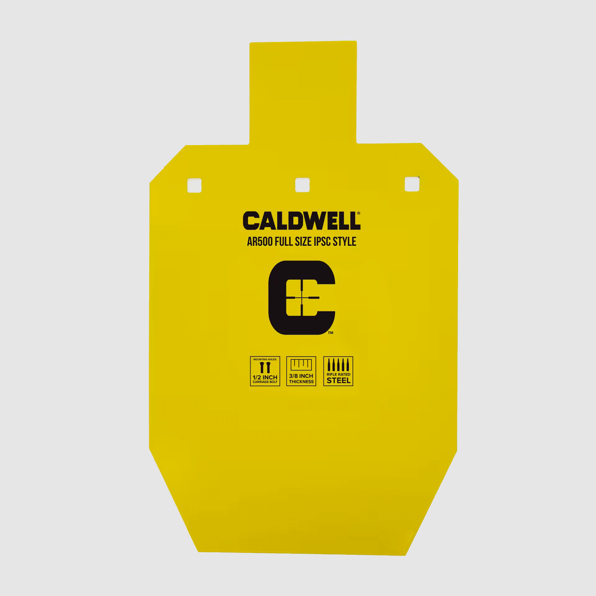 Obiettivi in acciaio Caldwell AR500 IPSC - Dimensioni complete