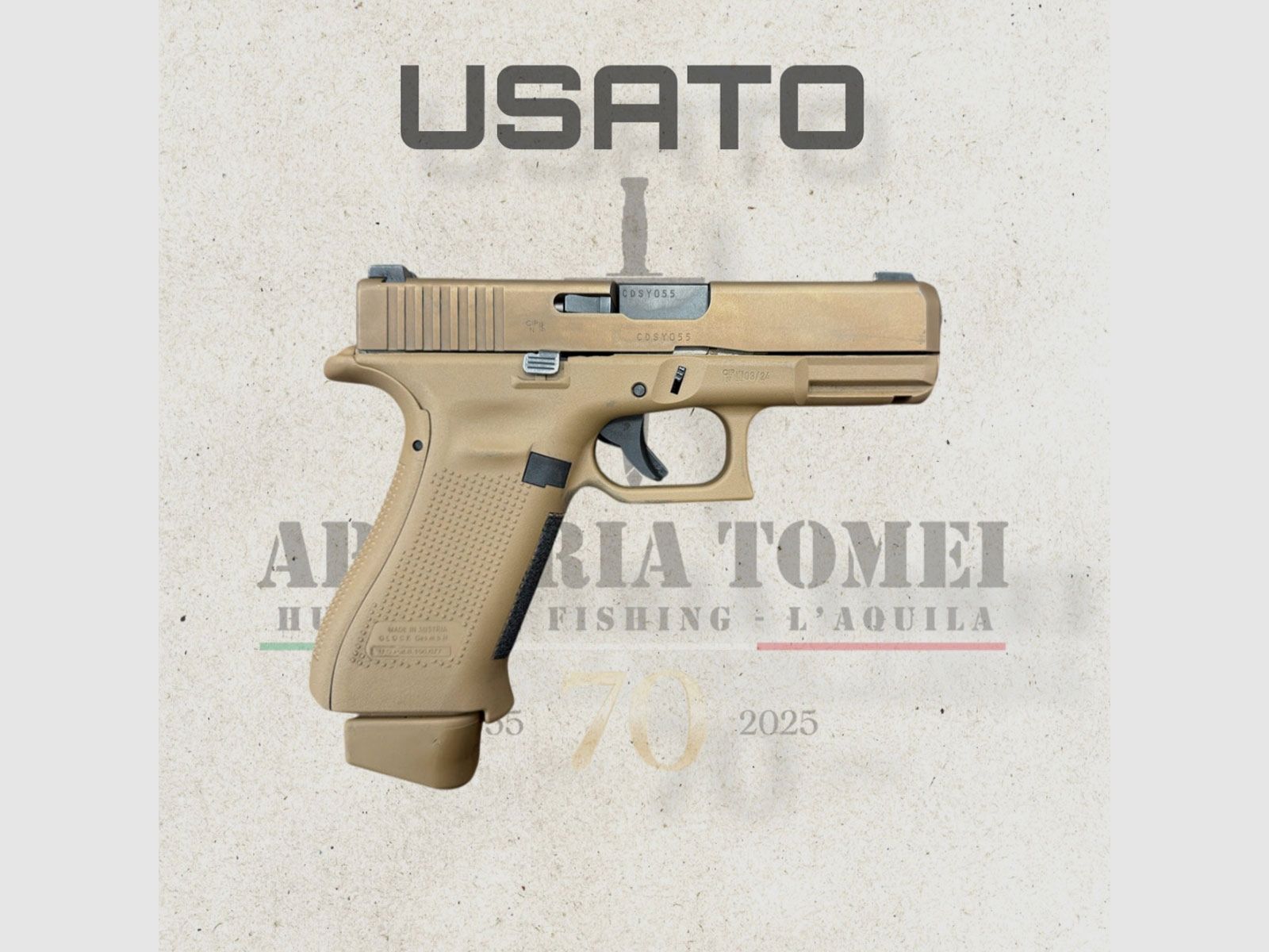 GEBRAUCHT – PISTOLE – GLOCK MOD. 19X FDE Kal. 9×19, Bild 2 von 4