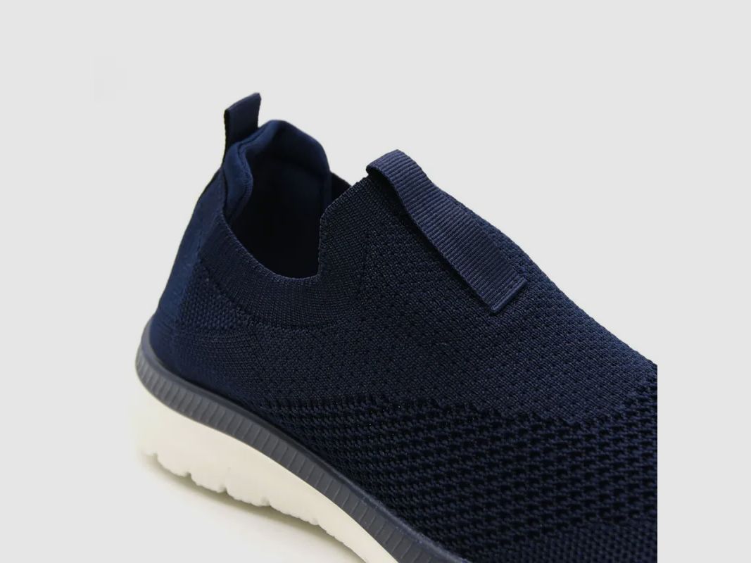 Women's Slip-On Sneakers Textile PVC Sole Navy Blue Size 36 to 42, image 12 of 13