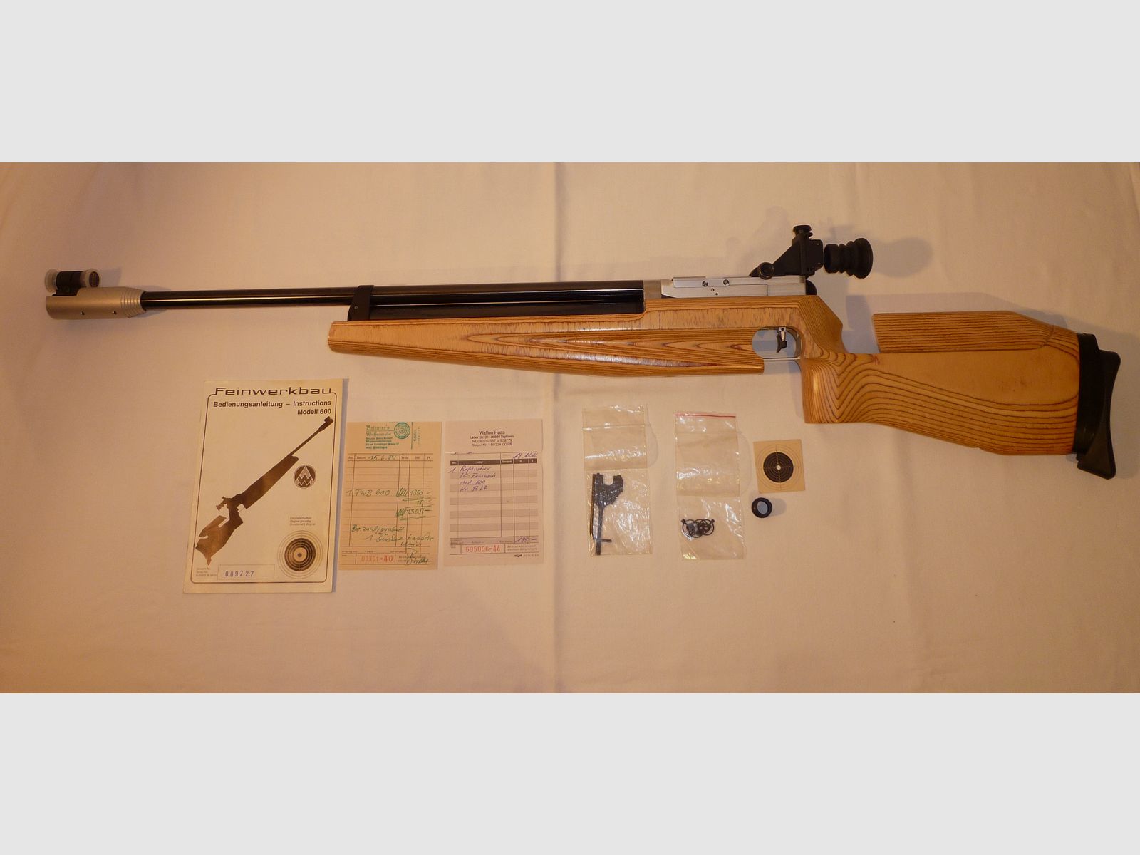 Match air rifle FEINWERKBAU Oberndorf/N 600 right side lever TOP CONDITION !!