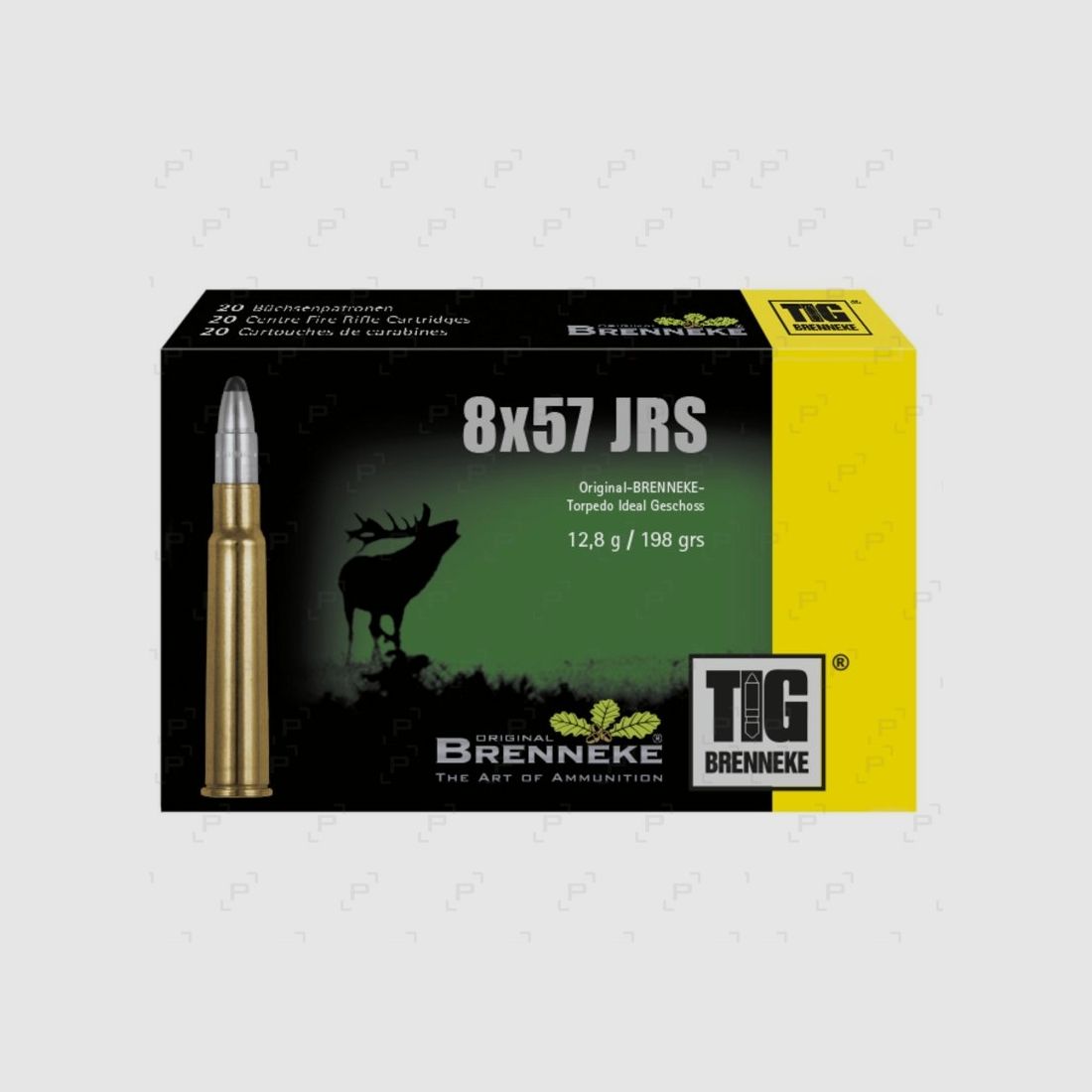 Box mit 20 Patronen für Großwildballe BRENNEKE Kaliber 8X57 JRS - 198 GR
