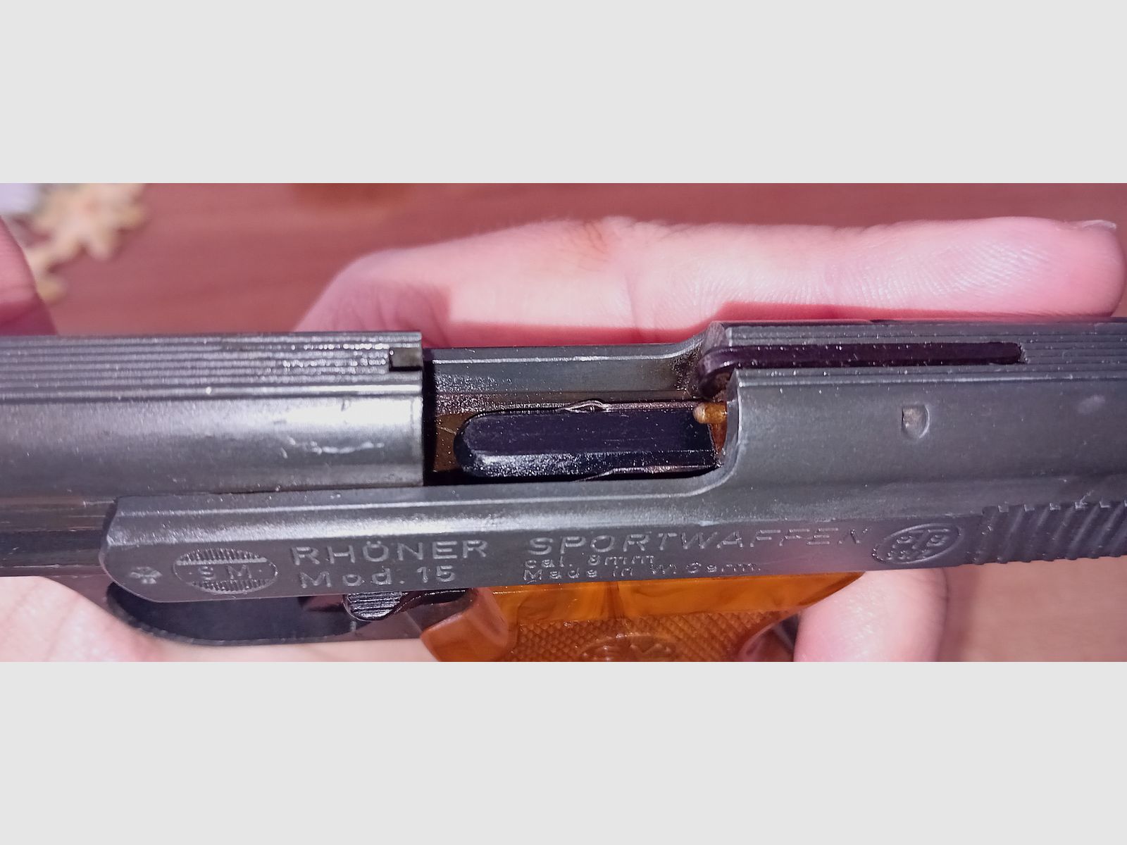 Alte Rhöner SM 15 Kal. 8 mm Knall im PTB 83/2 von 1989!