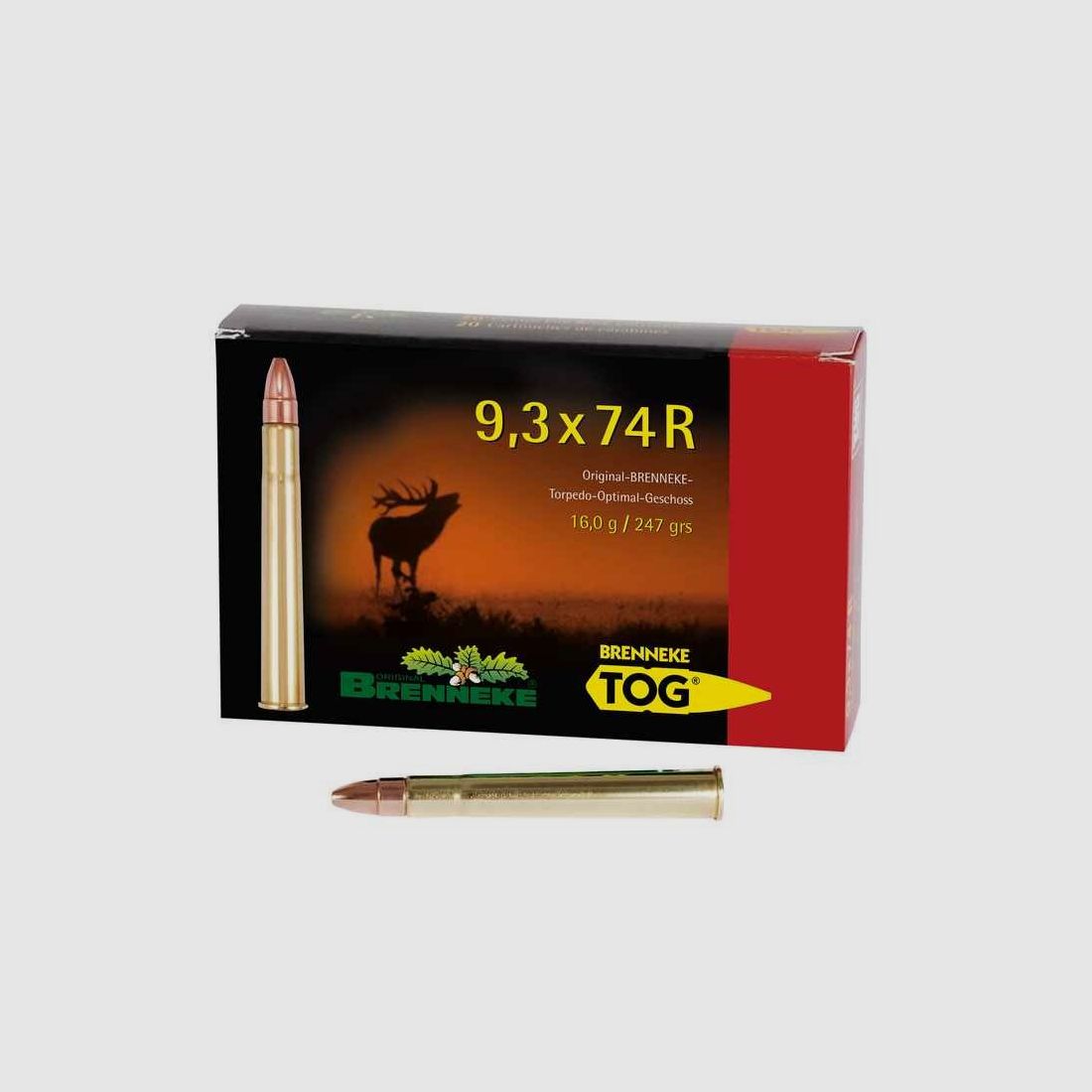 9,3x74 R TOG 16,0g/247grs. Brenneke