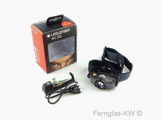 Ledlenser 501598 LED Kopflampe Stirnlampe MH5 Grau Schwarz 400 Lumen mit Akku