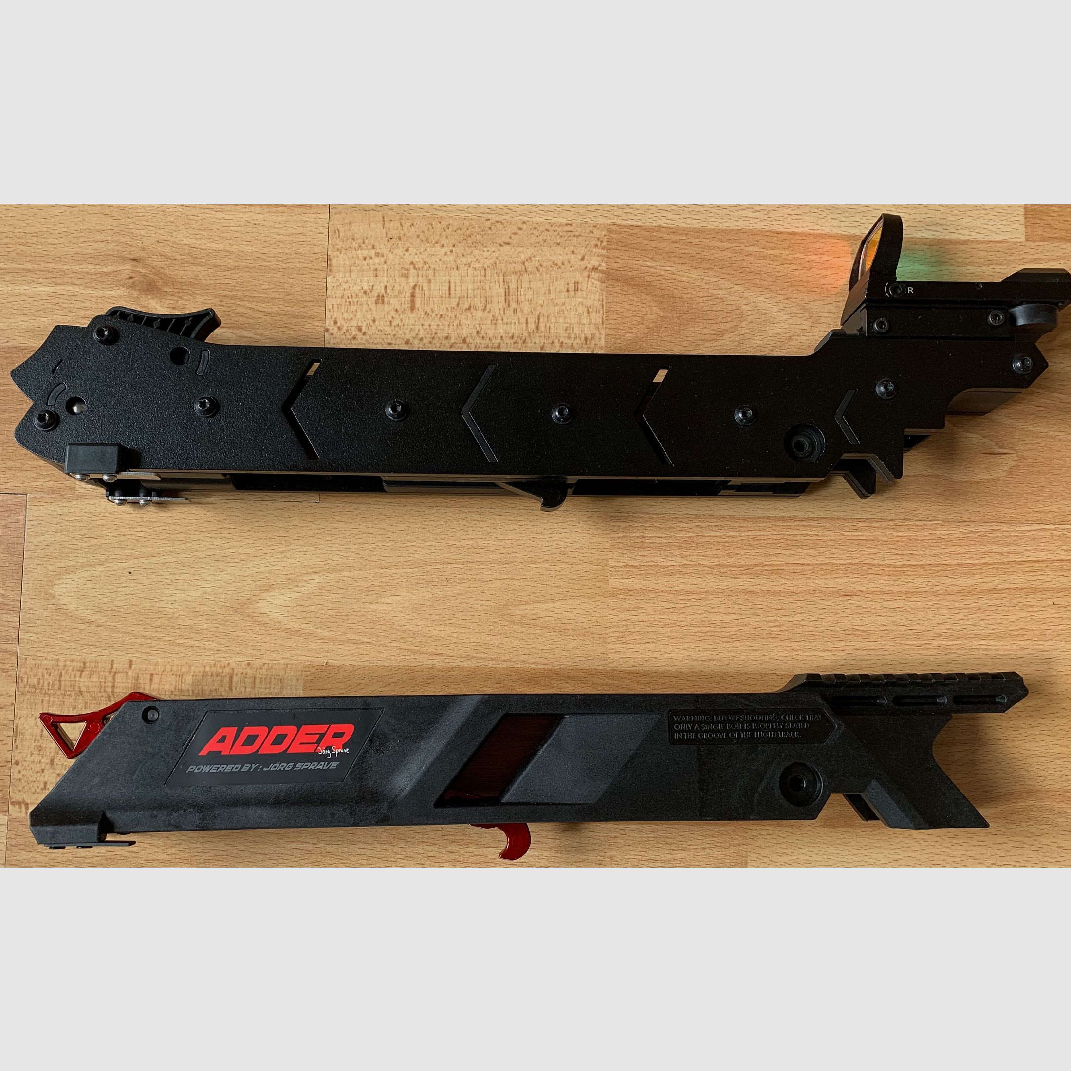 EK Archery Adder repeating crossbow with a lot of accessories