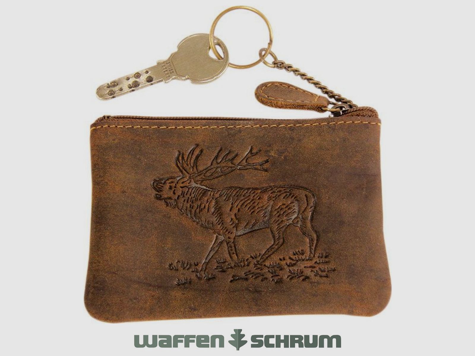 AKAH Schlüsseletui Hirsch Braun