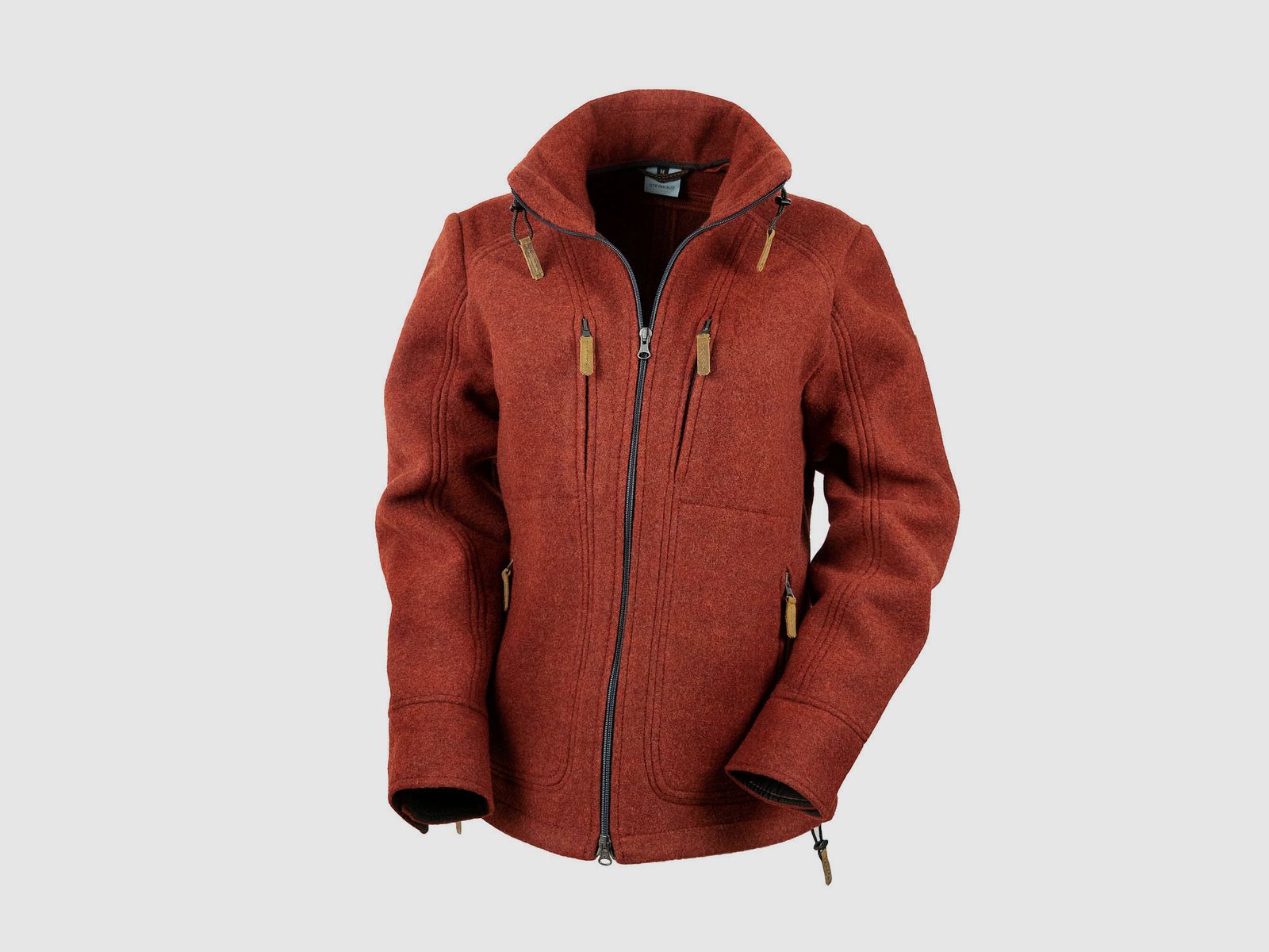 Lodenfleecejacke "Kragenwally" Mod. 2023, Jaspisrot