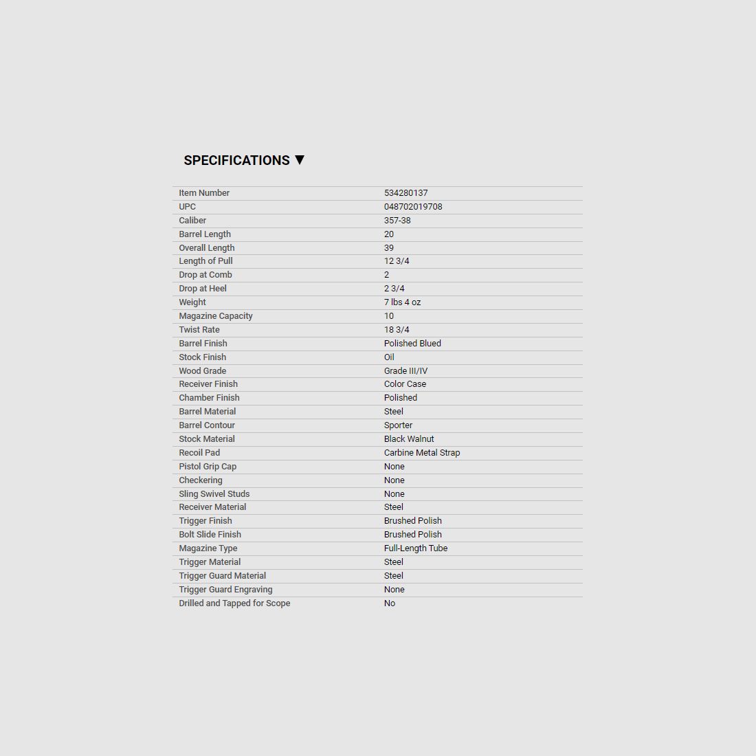 Carabina de competición Winchester 1873 de alta calidad con acabado de color (Bunthärtung) .357 Mag. (MIROKU FERTIGUNG) EN STOCK