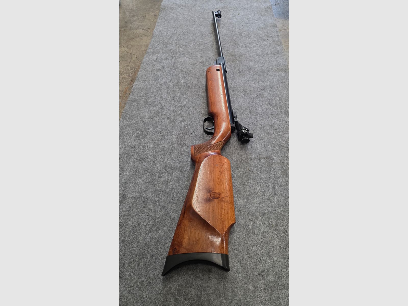 Carabina ad aria compressa Walther Mod. 55 Knicker molto vecchia, con diottra e senza marchio F, degli anni ’50/’60, calibro 4,5 mm diabolo, immagine 4 di 14