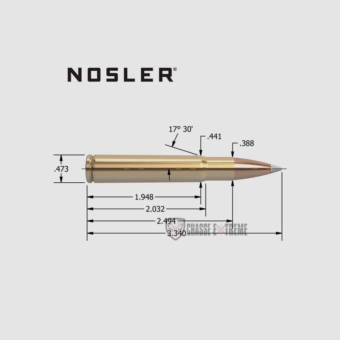50 Hülsen NOSLER Kal. 35 Whelen, Bild 4 von 4
