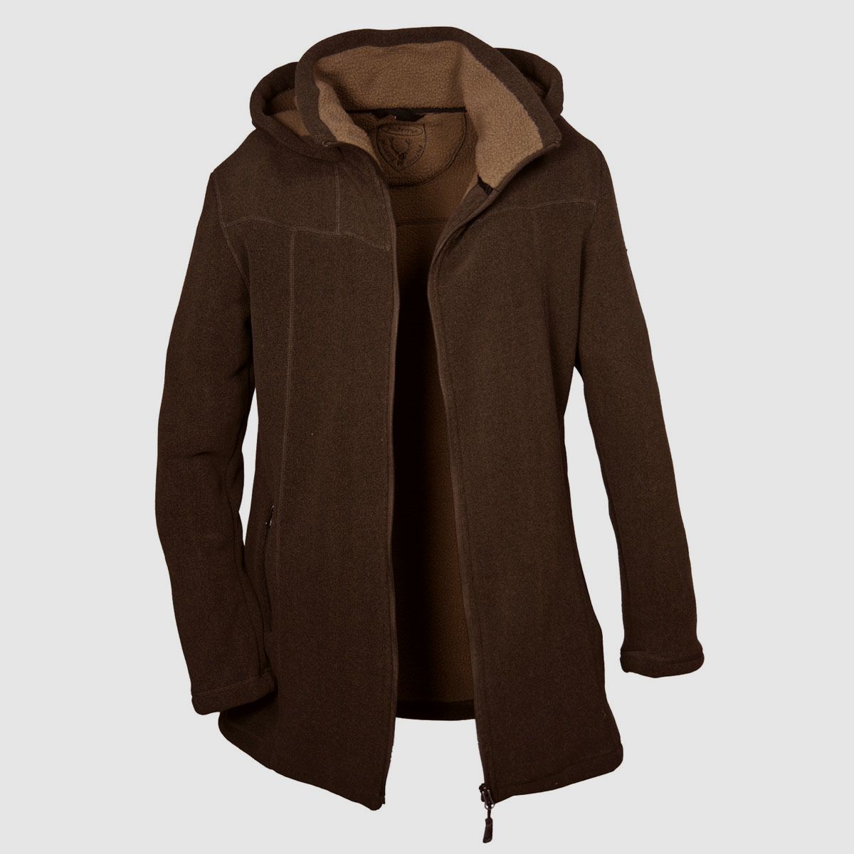 Hubertus Fleecemantel Polar braun / beige