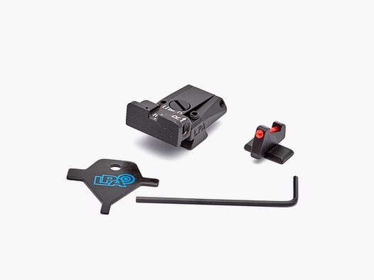 LPA SPR62BN7F Juego de mira ajustable para Browning HP Vig., HP MKIII, HP Pract., HP40 S&W con cola de milano punto de mira