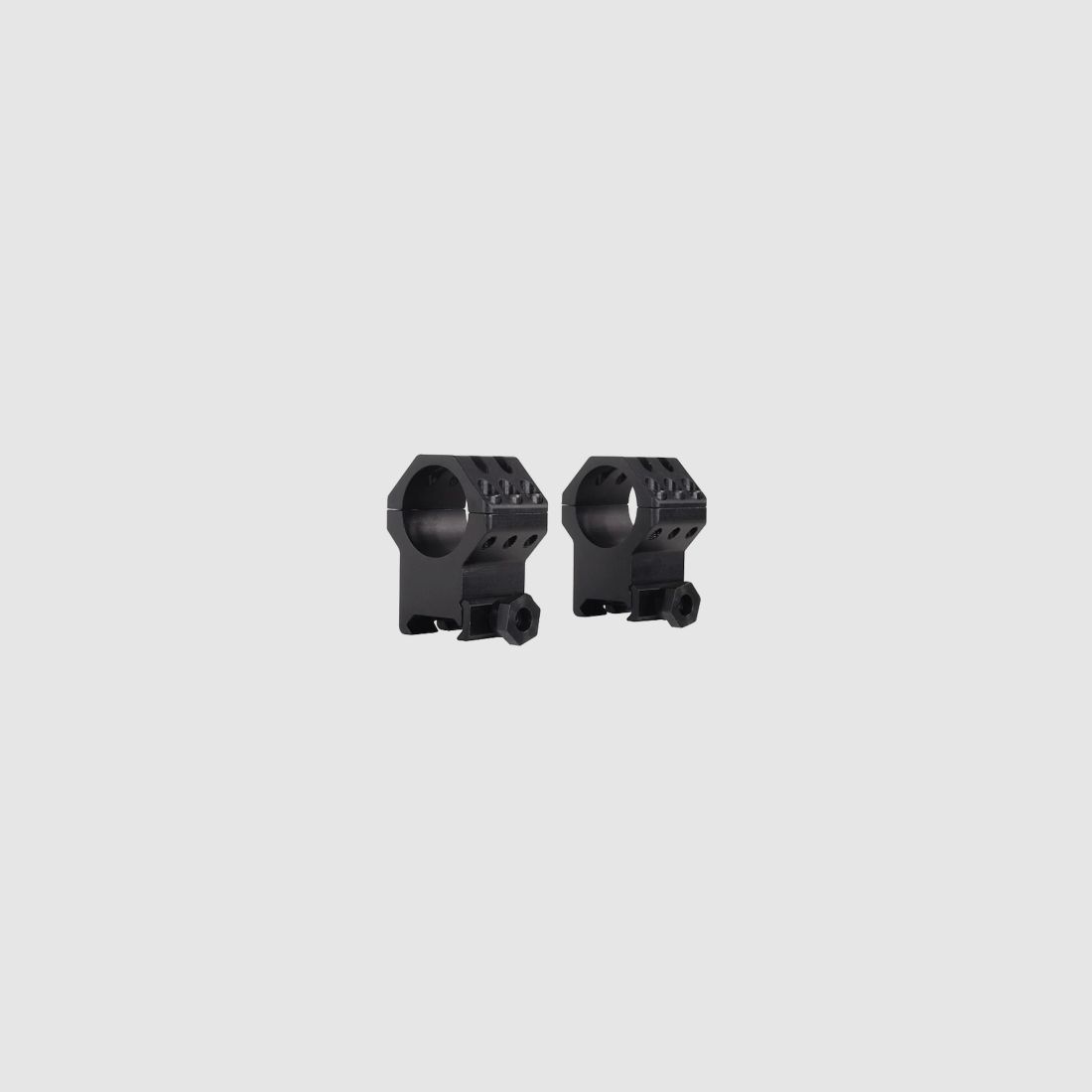 Weaver 6-Hole Weaver-Style Ringe matt schwarz 25,4mm ultra high, BH 15,88mm