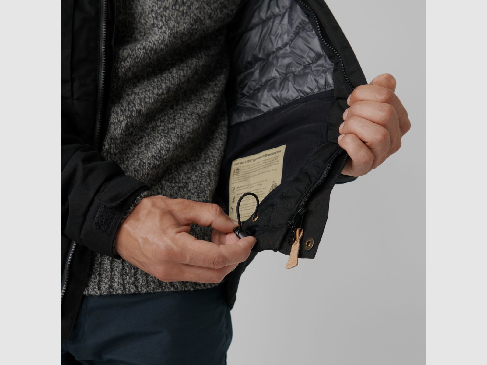 Chaqueta acolchada FJÄLLRÄVEN Skogsö M Gris oscuro