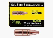 Proiettile Brenneke 8mm S (.323) TOG 11,7g / 180grs 25 pezzi