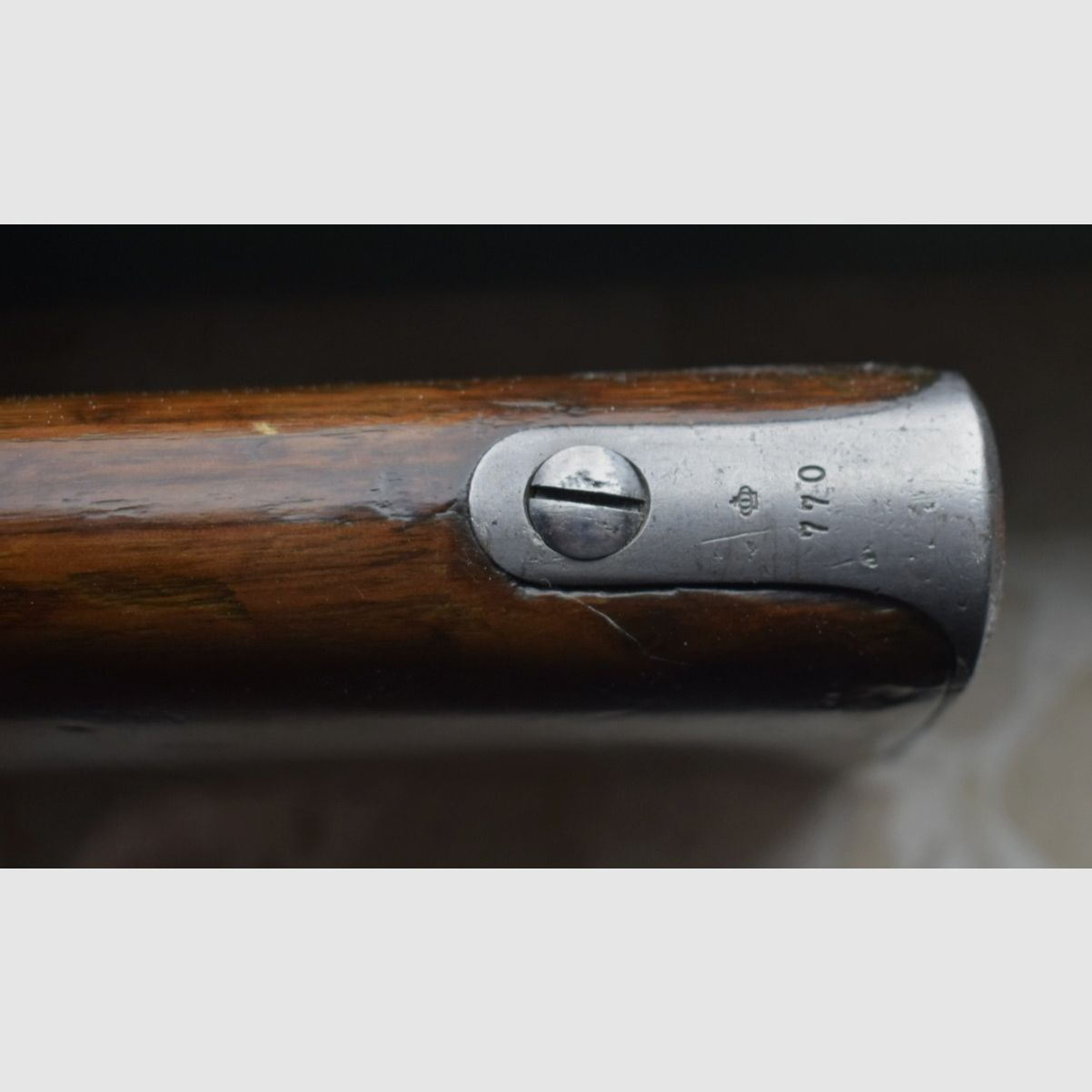 Calcio fucile, calcio fucile, accessori con corona stampata