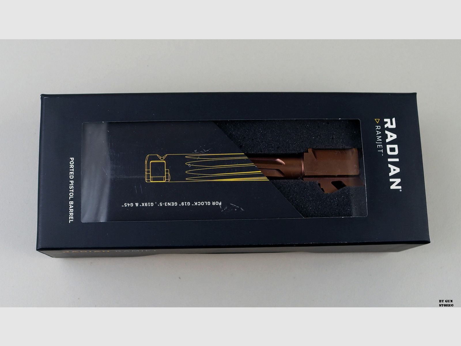 Lauf RAMJET BBL mit AFTERBURNER Kompensator GLOCK 19 G5/19X/45 Bronze/Schwarz 9×19 Para, Bild 4 von 5