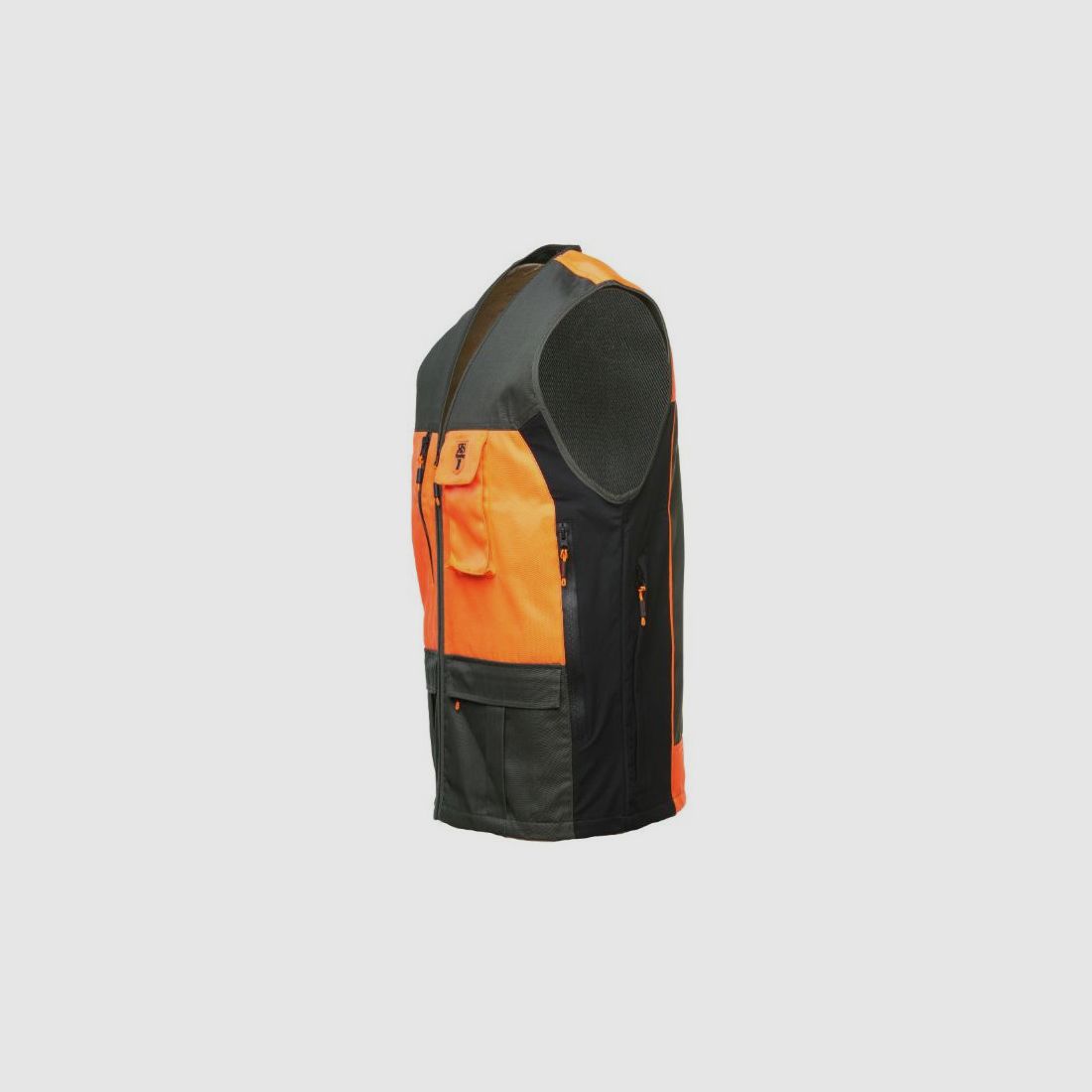 RS Hunting Vest groen en oranje hoge zichtbaarheid mod. LV821, afbeelding 3 van 4
