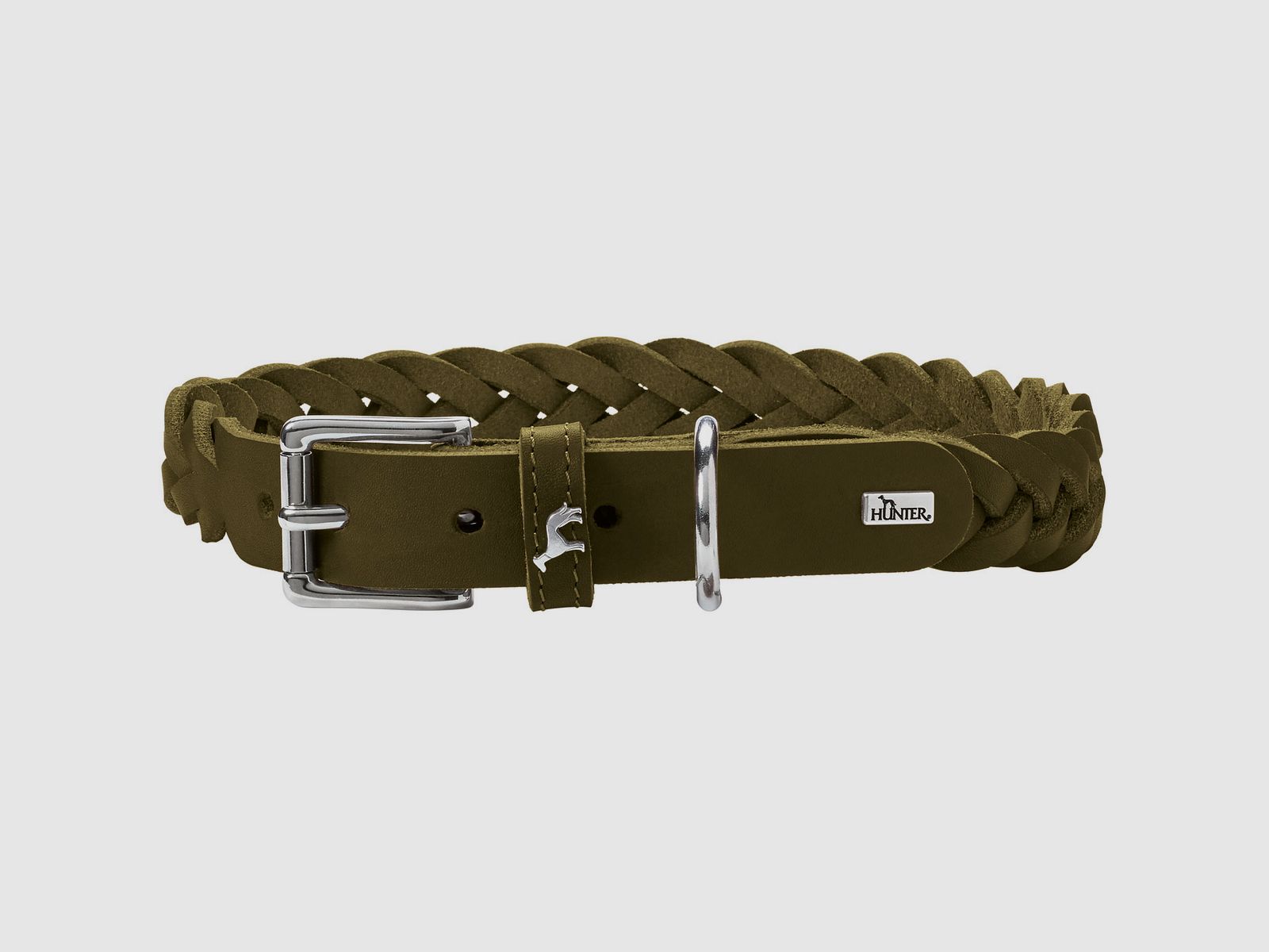 Hunter Halsband Solid Education Special in Oliv, Bild 1 von 5
