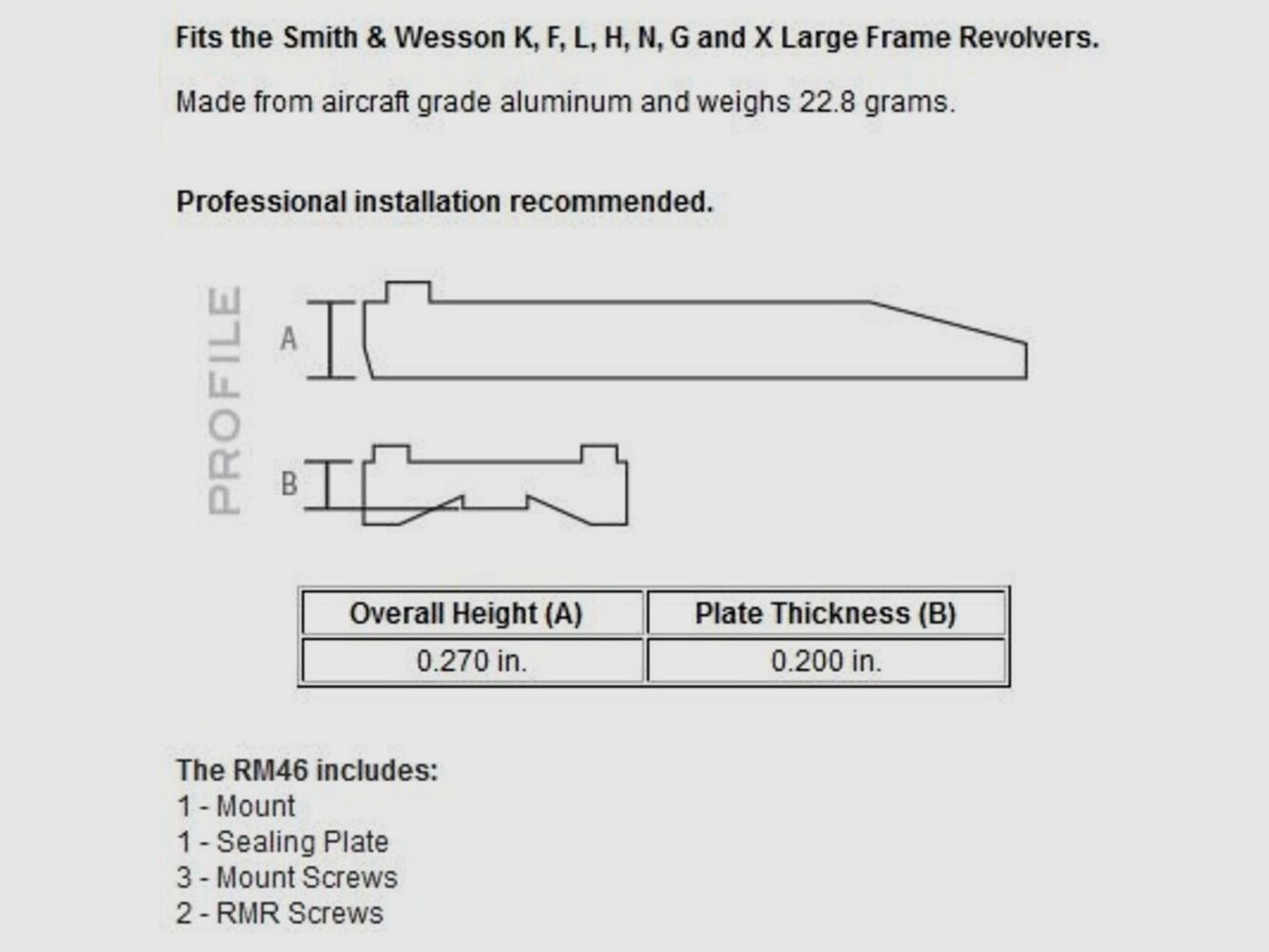 Trijicon RMR/SRO Montage S&W Revolver